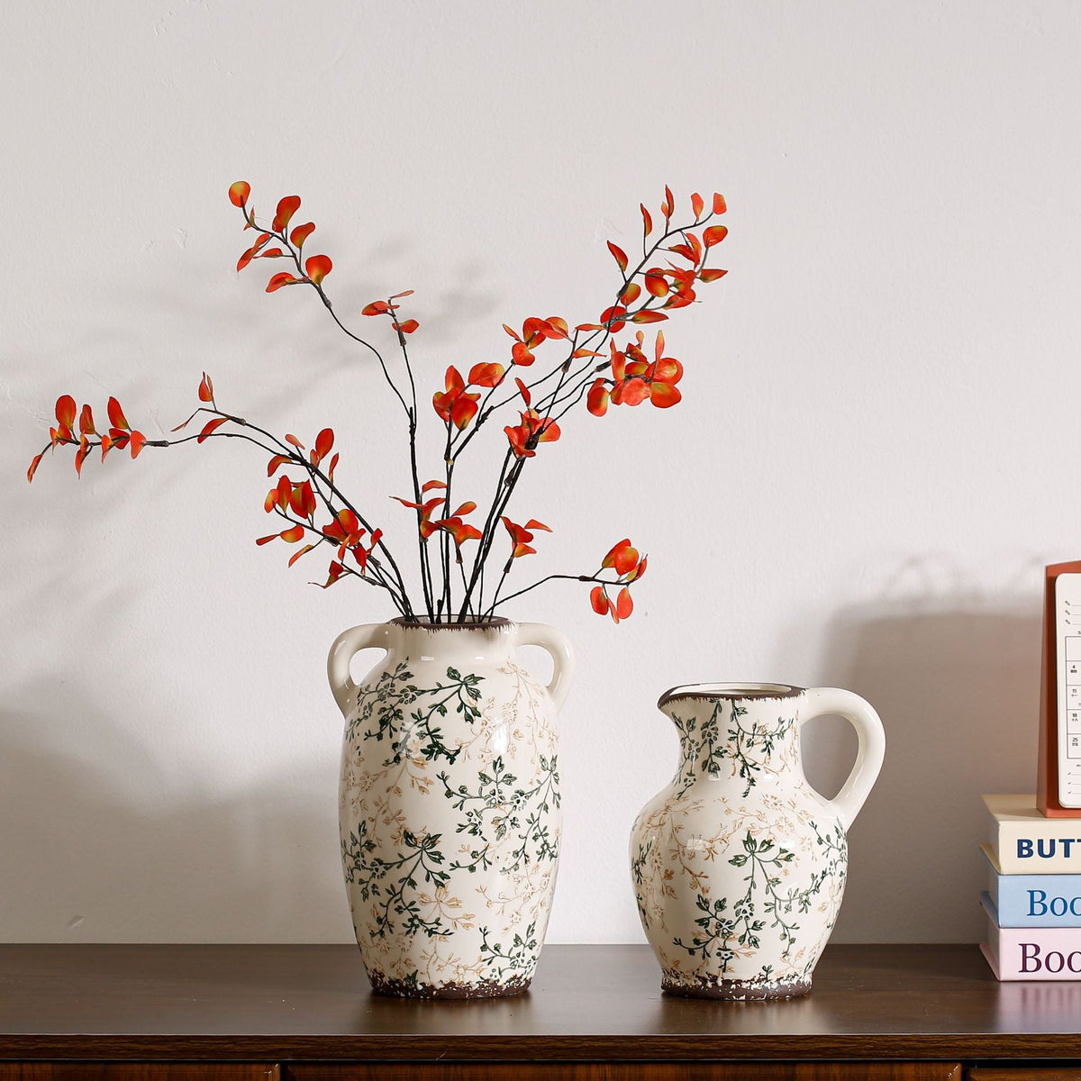 Elegant and Artistically Decorated Ceramic Vase | High & Bury