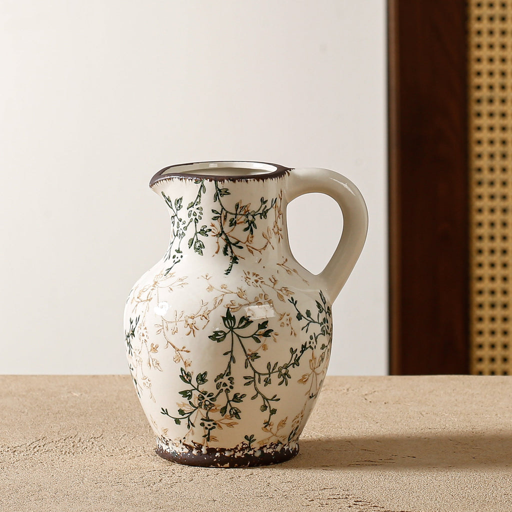 Elegant and Artistically Decorated Ceramic Vase | High & Bury