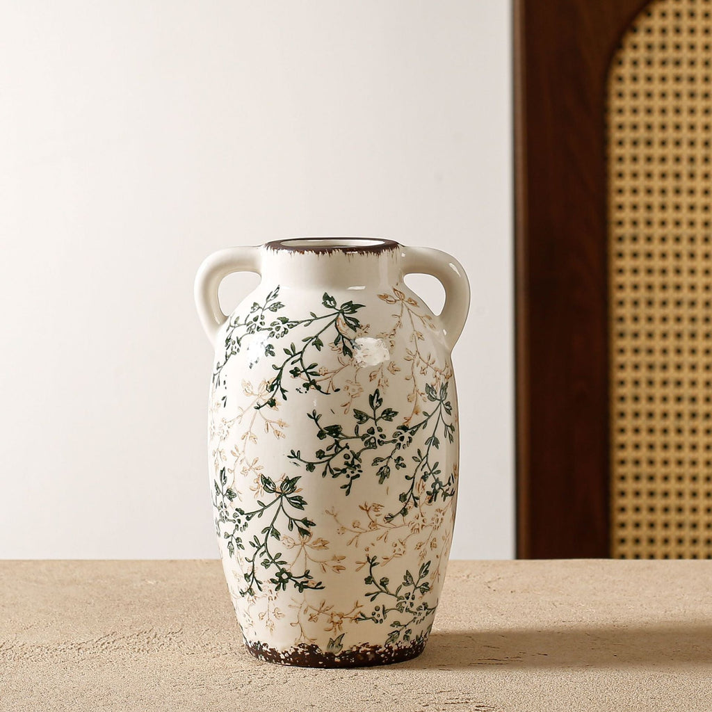 Elegant and Artistically Decorated Ceramic Vase | High & Bury