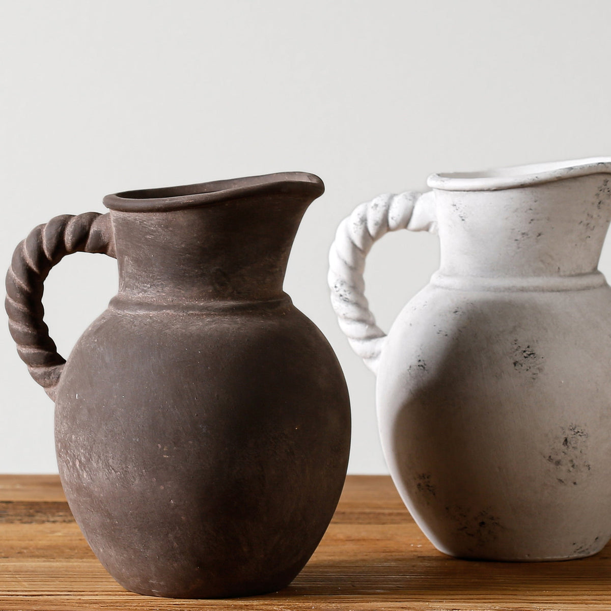 Elegant and Rustic Ceramic Carafe | High & Bury