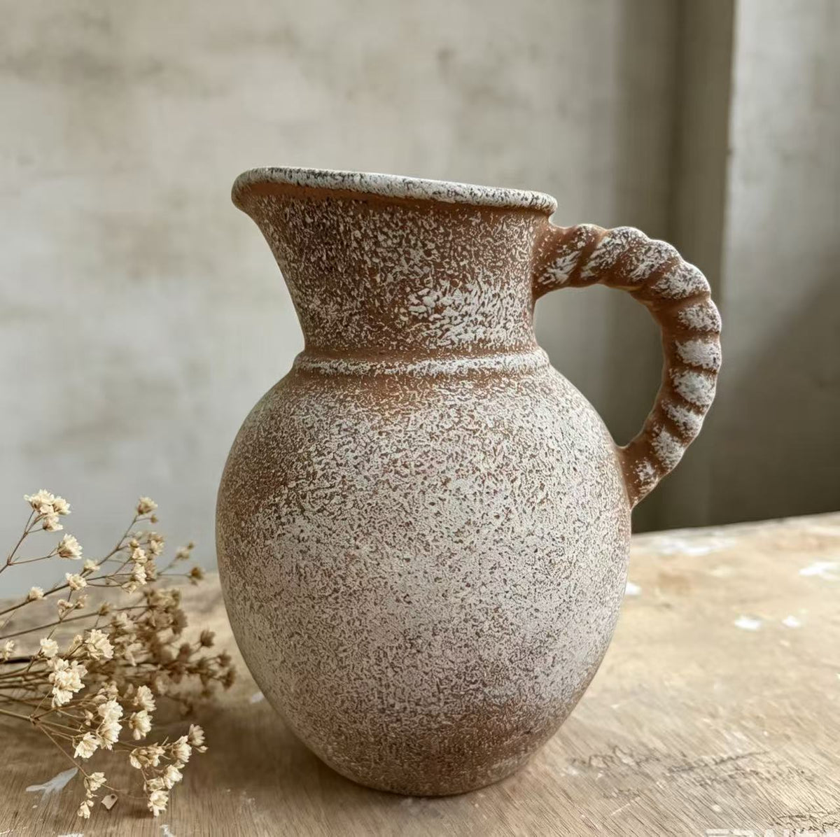 Elegant and Rustic Ceramic Carafe | High & Bury