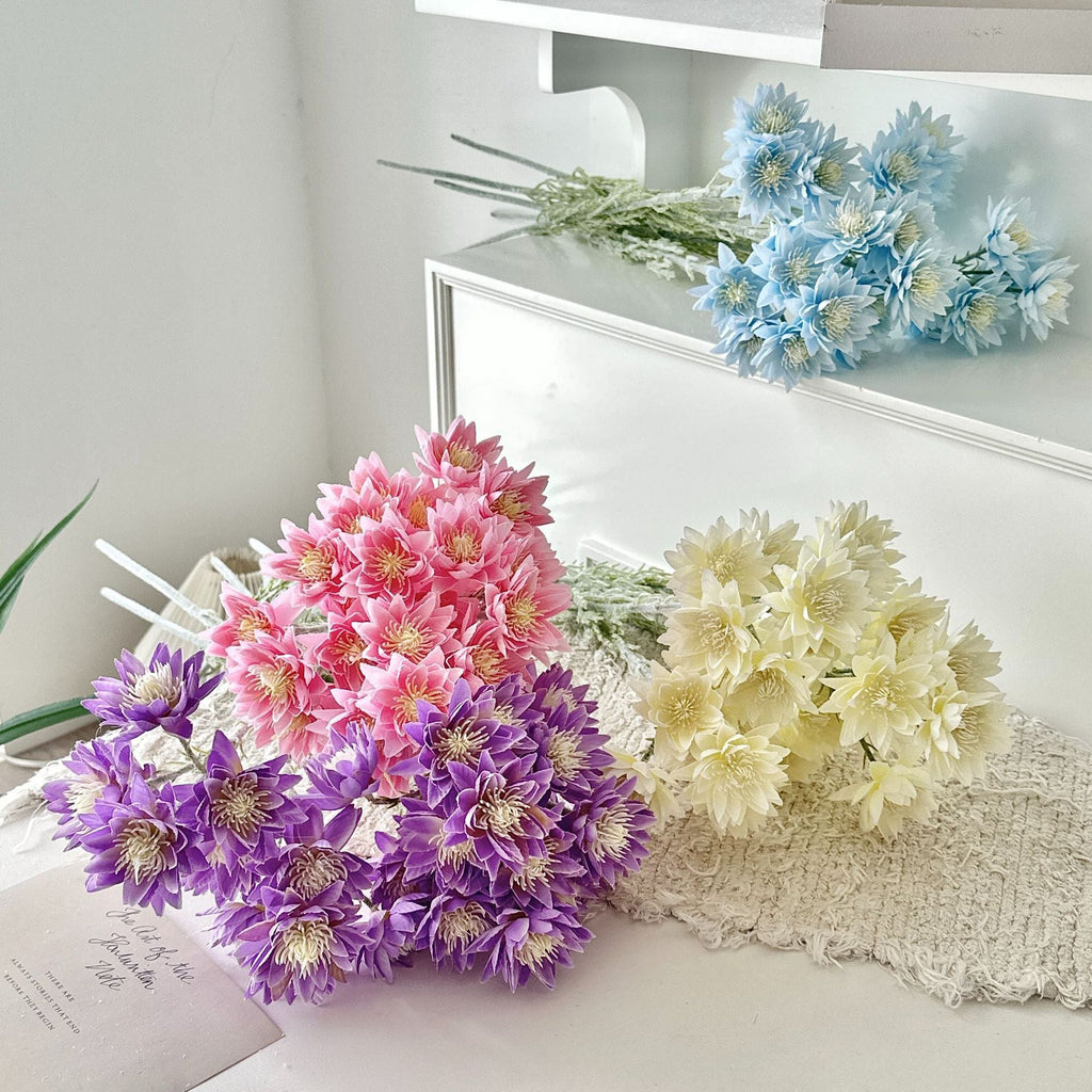 Elegant Artificial Flower Bouquet White Pink | High & Bury