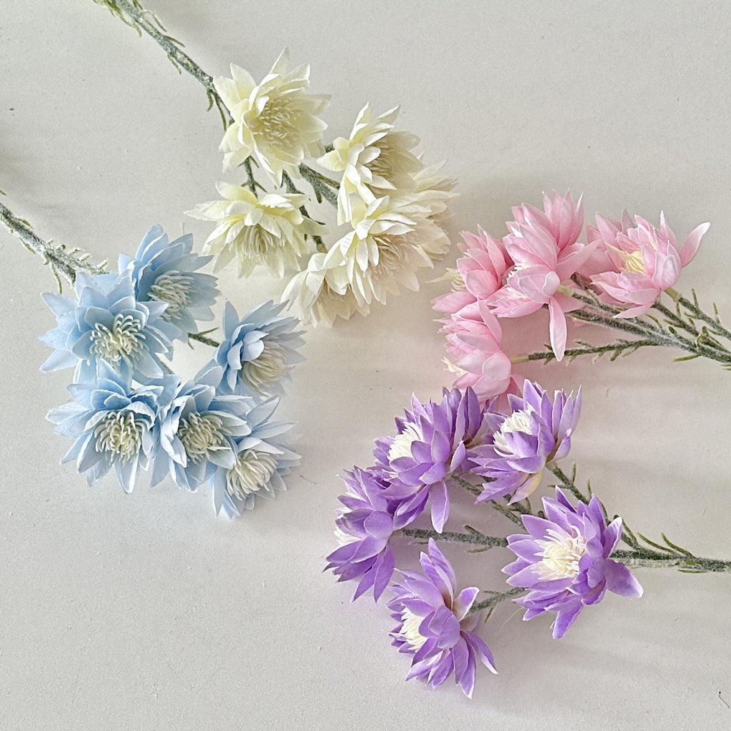 Elegant Artificial Flower Bouquet White Pink | High & Bury