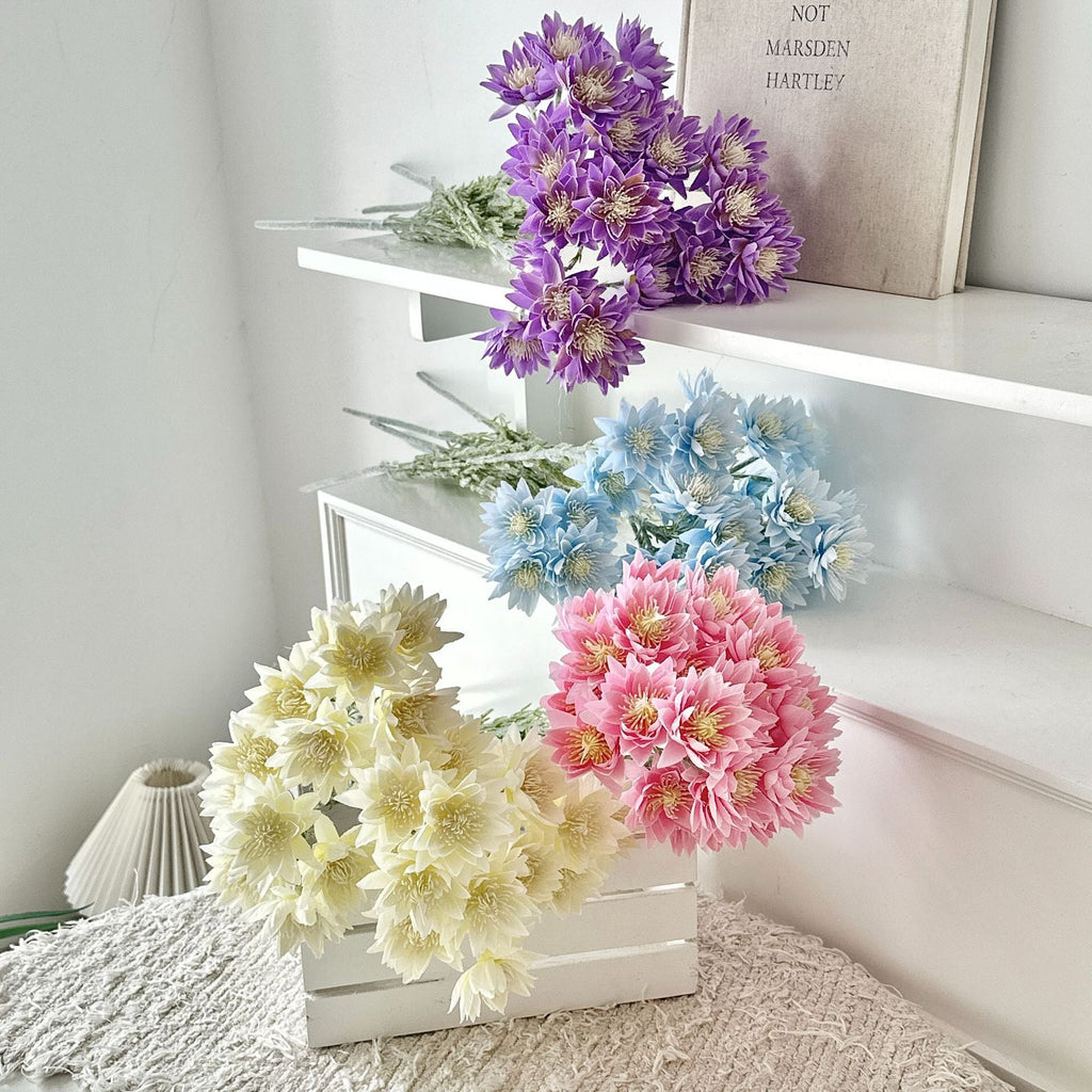 Elegant Artificial Flower Bouquet White Pink | High & Bury