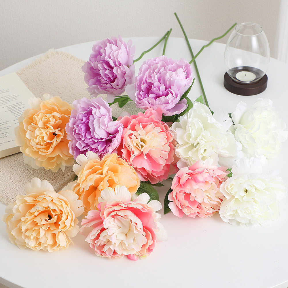 Elegant Artificial Peony Bouquet | High & Bury
