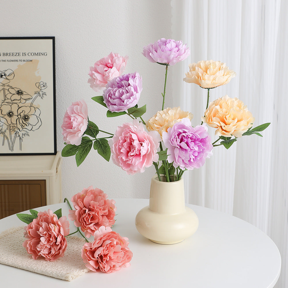 Elegant Artificial Peony Bouquet | High & Bury