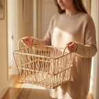 Elegant Bathroom Storage Basket made of Natural Material | High & Bury
