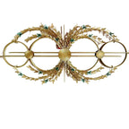 Elegant Botanical Wall Mirror with Decorative Floral Accents | High & Bury
