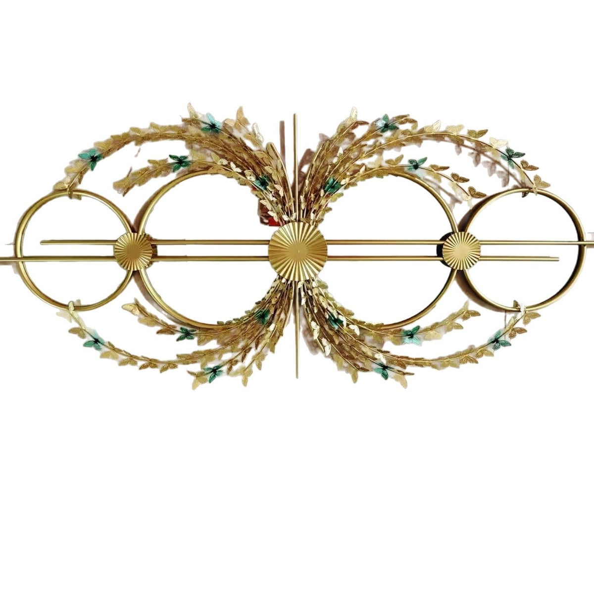 Elegant Botanical Wall Mirror with Decorative Floral Accents | High & Bury