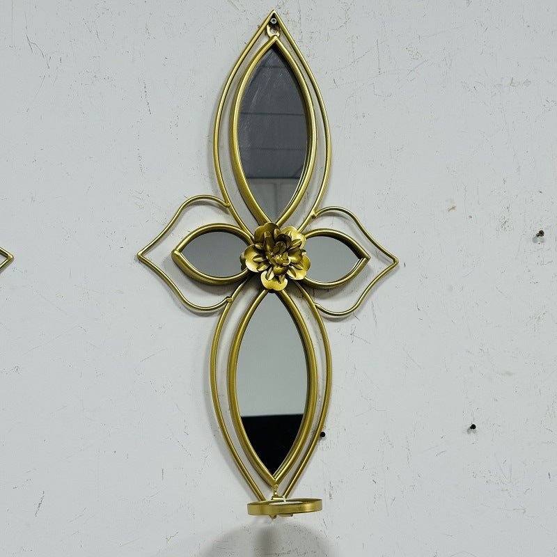 Elegant Botanical Wall Mirror with Decorative Floral Accents | High & Bury