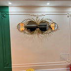 Elegant Botanical Wall Mirror with Decorative Floral Accents | High & Bury