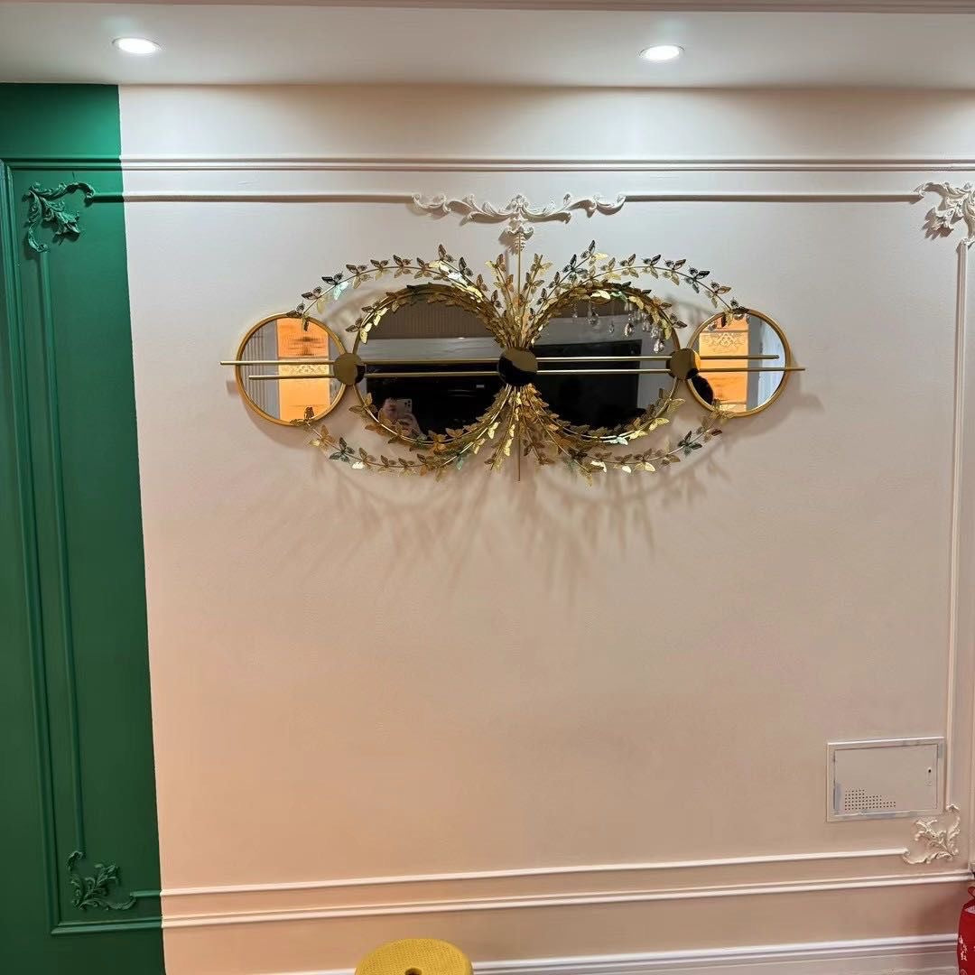 Elegant Botanical Wall Mirror with Decorative Floral Accents | High & Bury