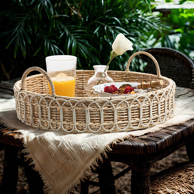 Elegant Braided Serving Basket | High & Bury