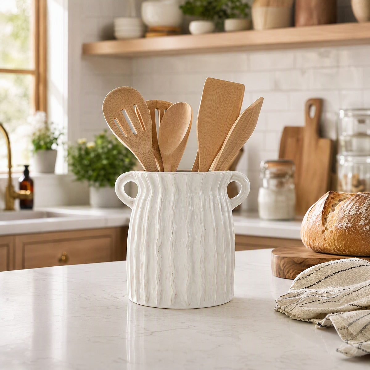 Elegant Ceramic Container with Patterns | High & Bury