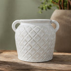 Elegant Ceramic Container with Patterns | High & Bury