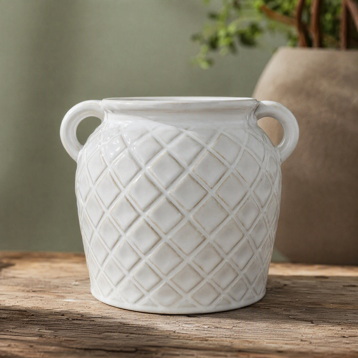Elegant Ceramic Container with Patterns | High & Bury