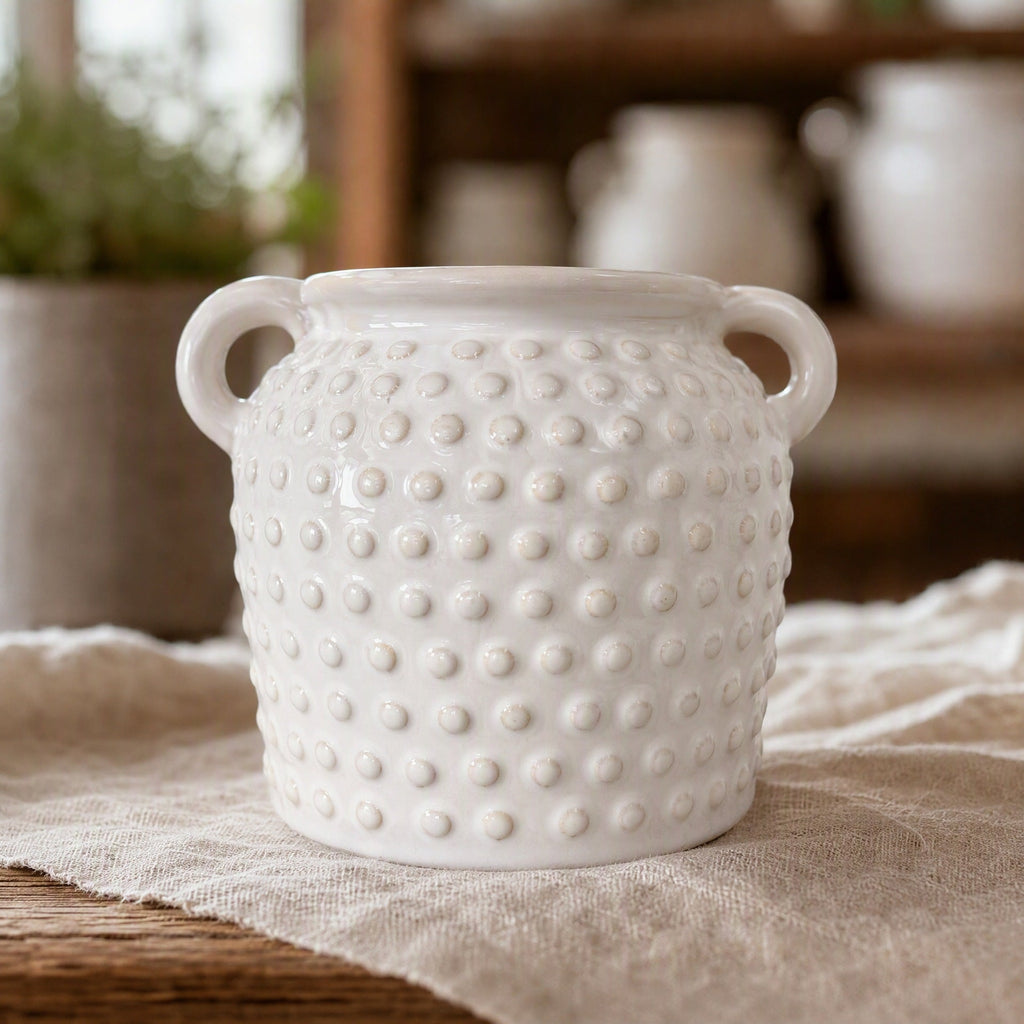 Elegant Ceramic Container with Patterns | High & Bury