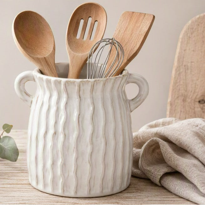 Elegant Ceramic Container with Patterns | High & Bury