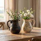 Elegant Ceramic Jug with Floral Patterns | High & Bury