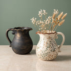 Elegant Ceramic Jug with Floral Patterns | High & Bury