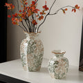 Elegant Ceramic Vase with Floral Pattern | High & Bury
