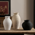 Elegant Ceramic Vase with Textured Design | High & Bury