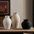 Elegant Ceramic Vase with Textured Design | High & Bury