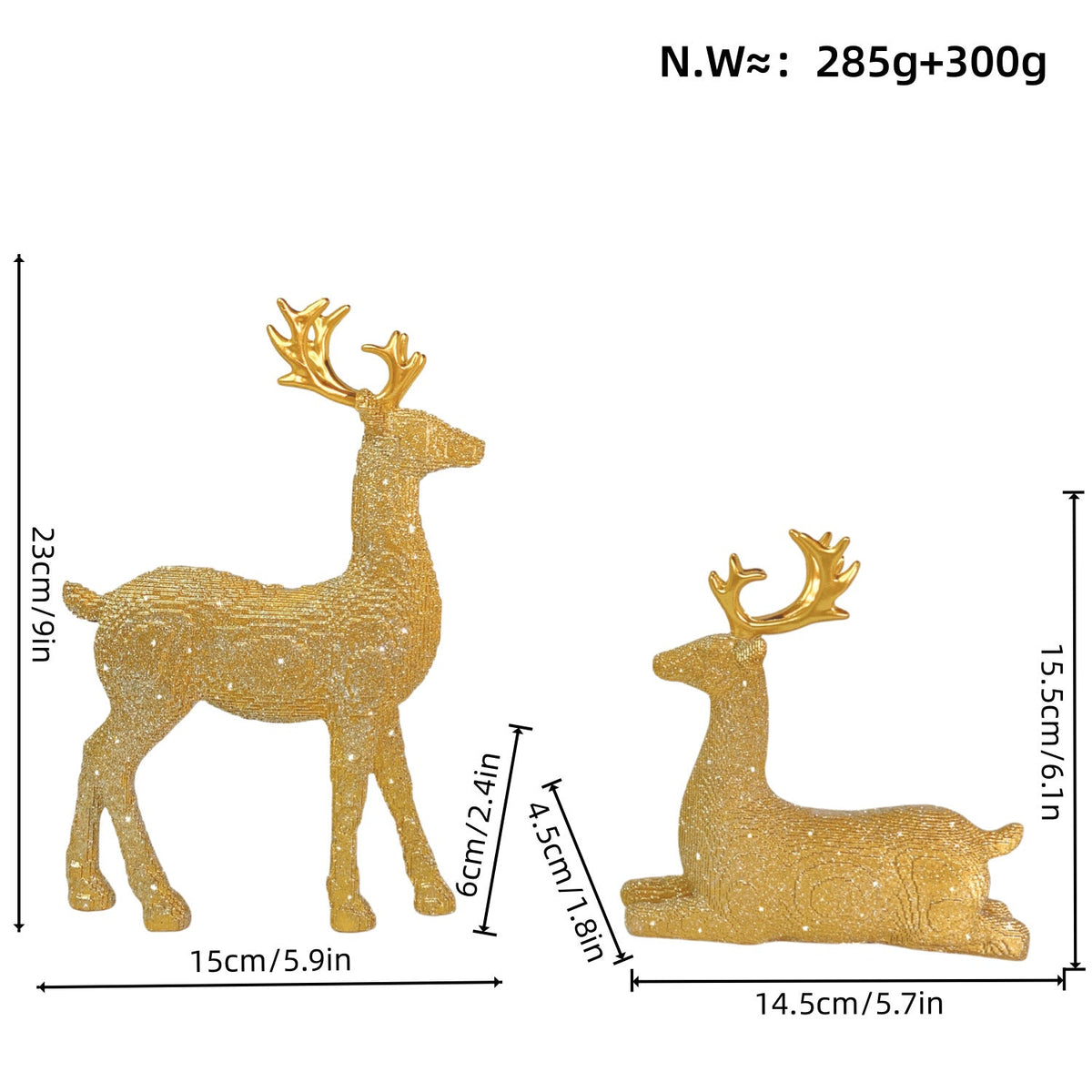 Elegant Christmas Decoration in the Form of Reindeer | High & Bury