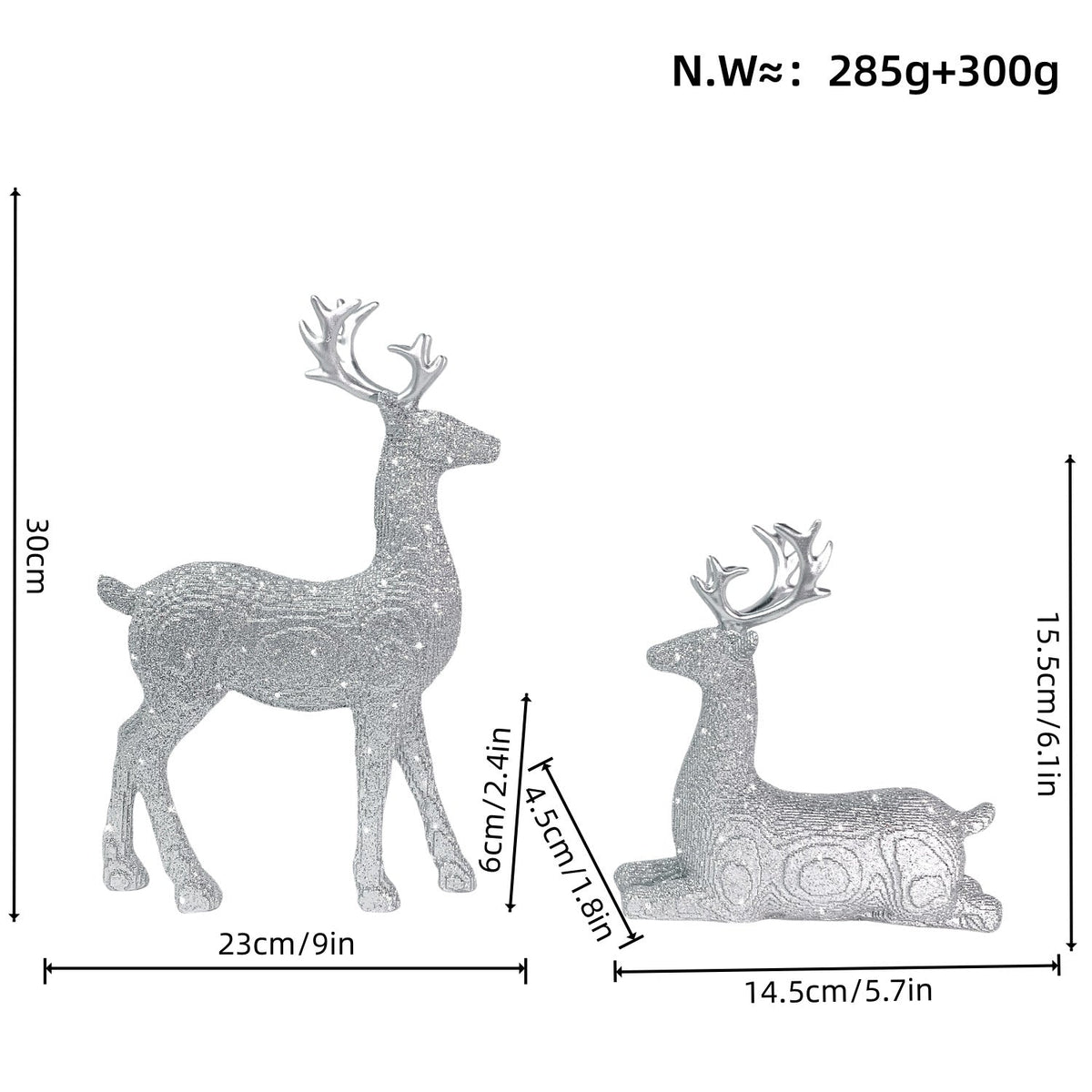 Elegant Christmas Decoration in the Form of Reindeer | High & Bury