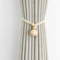 Elegant Curtain Holder with Wooden Beads | High & Bury