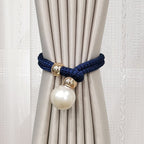 Elegant Curtain Tieback with Decorative Pearl | High & Bury