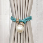 Elegant Curtain Tieback with Decorative Pearl | High & Bury