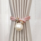 Elegant Curtain Tieback with Decorative Pearl | High & Bury