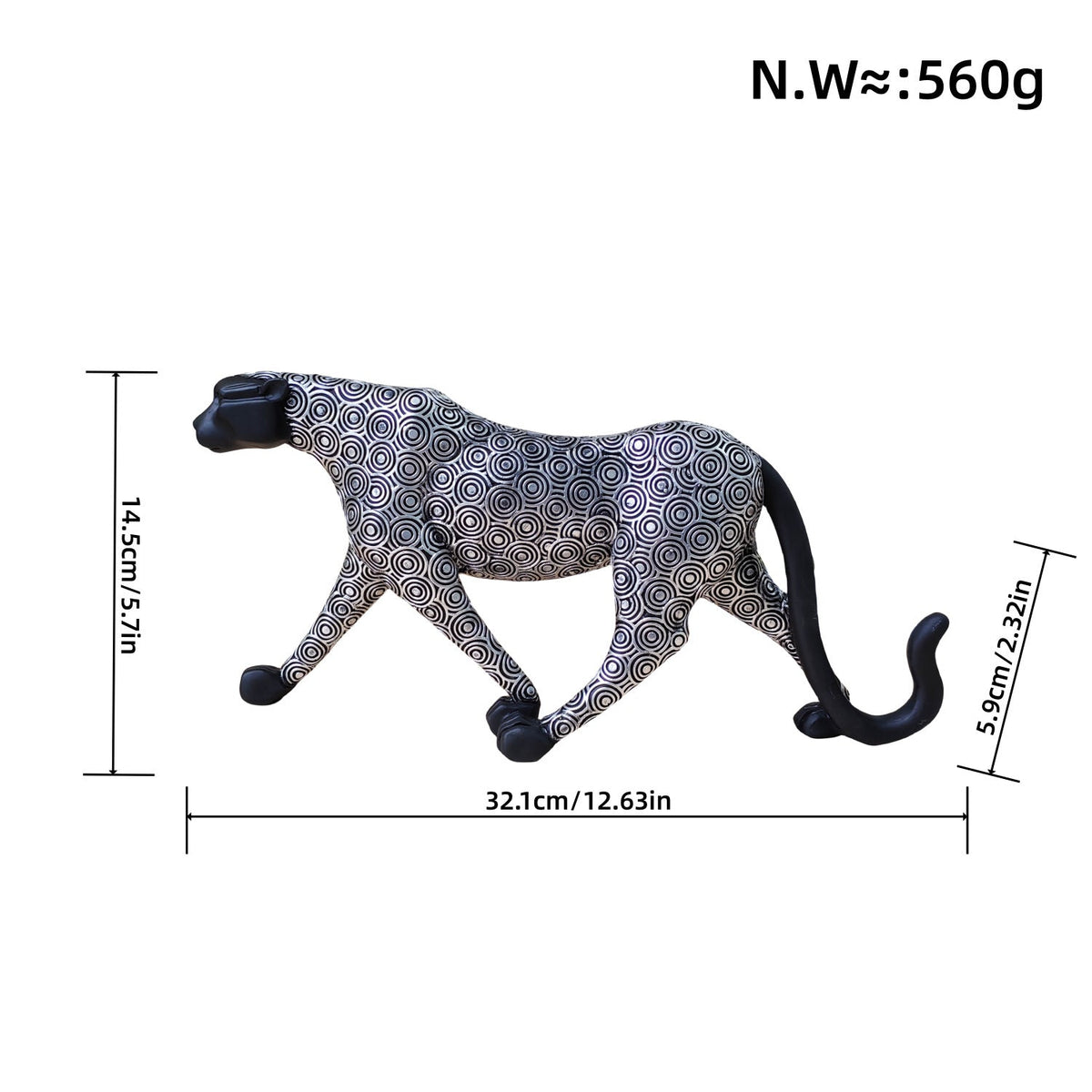 Elegant Decorative Figure of a Panther | High & Bury