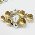 Elegant Decorative Wall Clock with Floral Accents | High & Bury