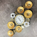 Elegant Decorative Wall Clock with Floral Accents | High & Bury