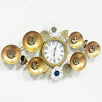Elegant Decorative Wall Clock with Floral Accents | High & Bury
