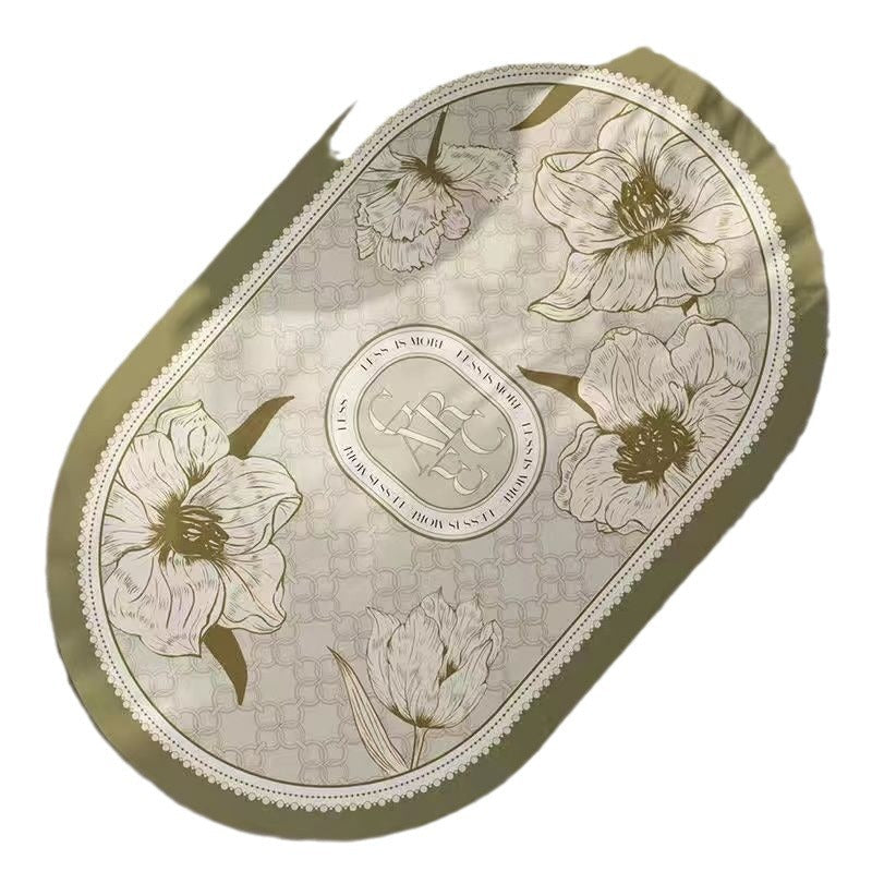 Elegant Floral Design Bath Mat | High & Bury