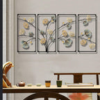 Elegant Floral Metal Wall Art Sculpture | High & Bury