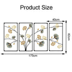 Elegant Floral Metal Wall Art Sculpture | High & Bury