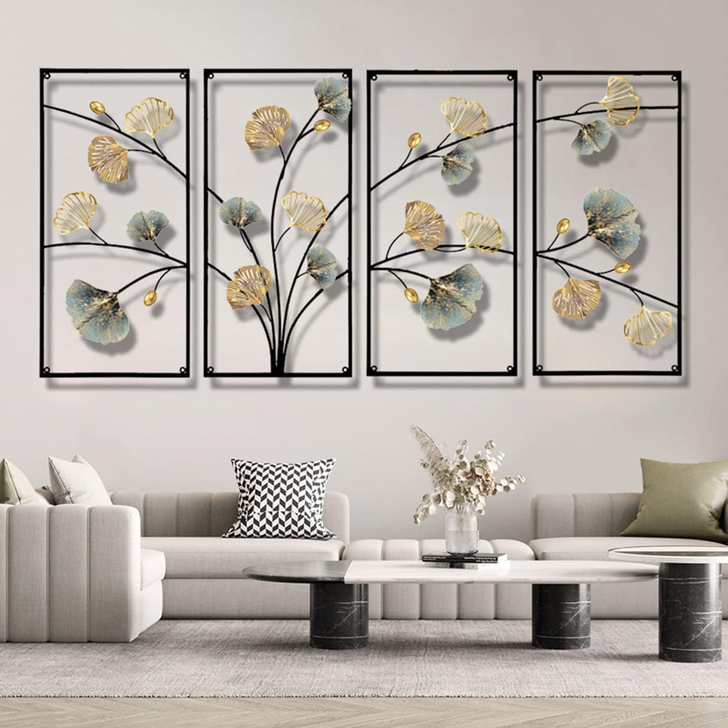 Elegant Floral Metal Wall Art Sculpture | High & Bury
