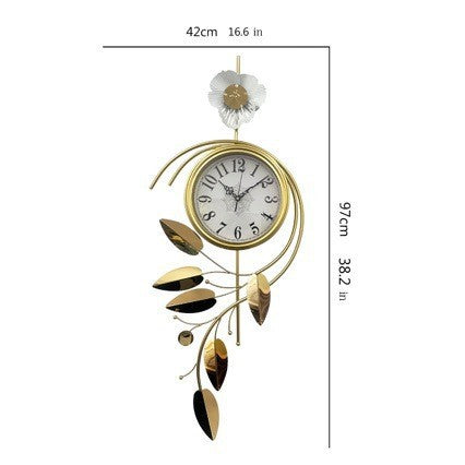 Elegant Floral Wall Clock | High & Bury