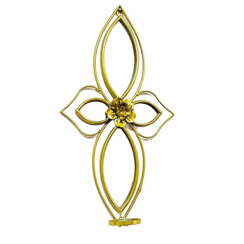 Elegant Floral Wall Mirror with Decorative Metal Design | High & Bury