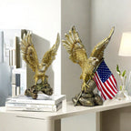 Elegant Garden Figure with Eagle on Tree Trunk | High & Bury