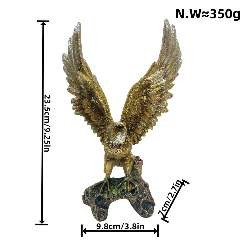 Elegant Garden Figure with Eagle on Tree Trunk | High & Bury
