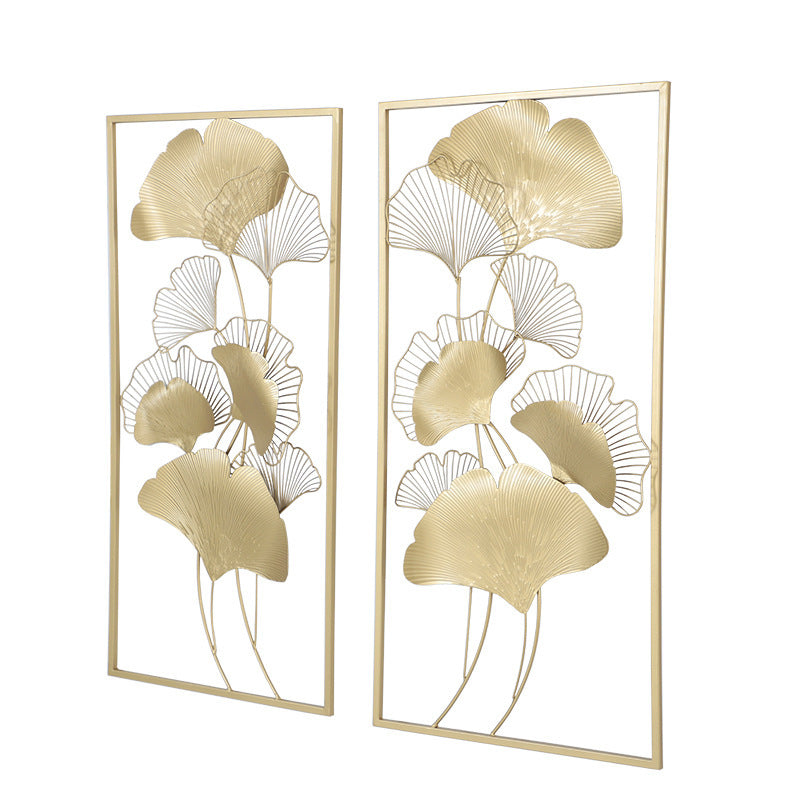Elegant Ginkgo Leaf Metal Wall Art Sculpture | High & Bury