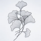 Elegant Ginkgo Leaf Metal Wall Sculpture | High & Bury