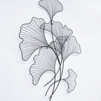 Elegant Ginkgo Leaf Metal Wall Sculpture | High & Bury