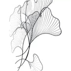 Elegant Ginkgo Leaf Metal Wall Sculpture | High & Bury