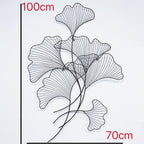 Elegant Ginkgo Leaf Metal Wall Sculpture | High & Bury